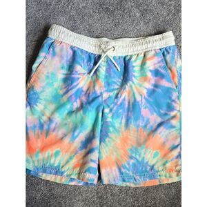 Kids Boys Size XL 14 Tie-Dye Swim Trunks Elastic Waist Shorts - Multicolor
